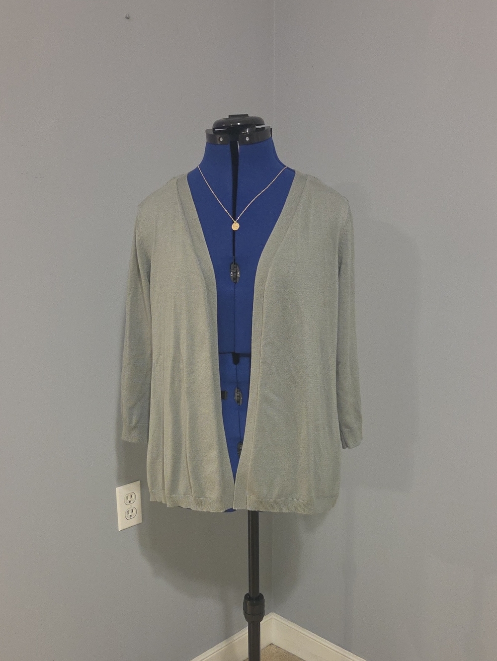 Olive Colored Open-Front Women's Cardigan - Classic Layering Piece